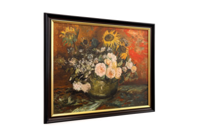 Rosen und Sonnenblumen