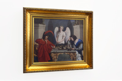 Faust und Mephisto beim Schachspiel