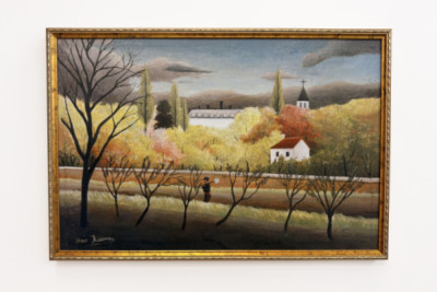 Landschaft mit Bauer