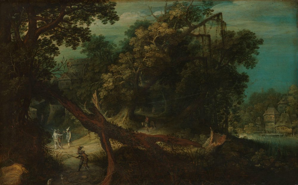 Schützen in einer Waldlichtung von Adriaen van Stalbemt