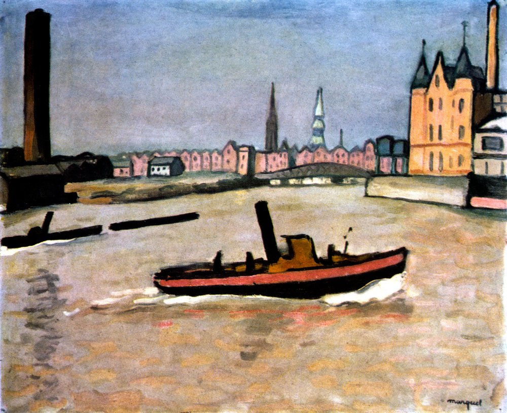 Der Hamburger Hafen, 1909 von Albert Marquet