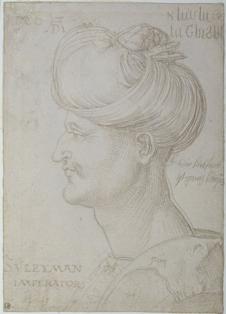 Kopf von Suleyman dem Prächtigen (1494-1566) 1526 von Albrecht Dürer