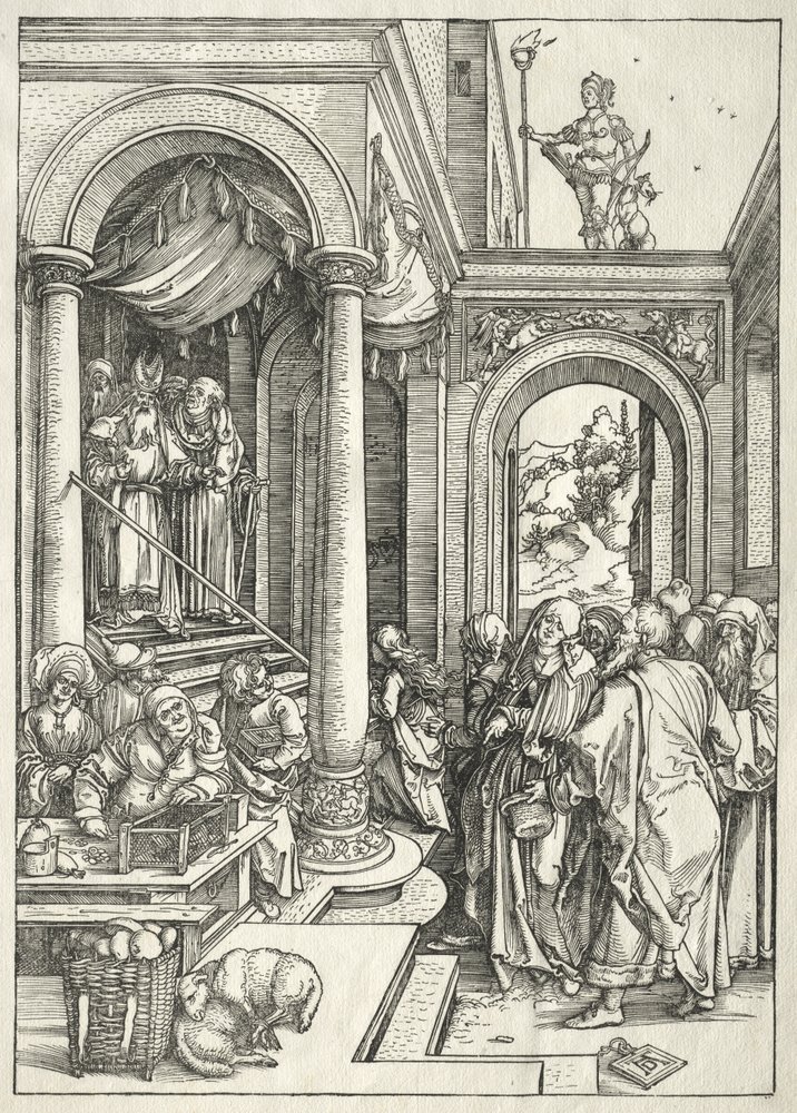 Leben der Jungfrau: Darstellung der jungen Jungfrau im Tempel von Albrecht Dürer