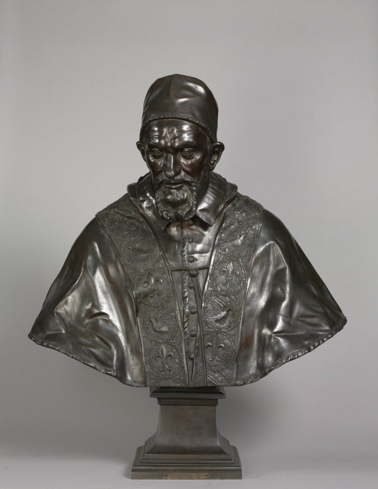 Porträt von Papst Innozenz X. Pamphili (1647-1648, gegossen 1650-1700) von Alessandro Algardi