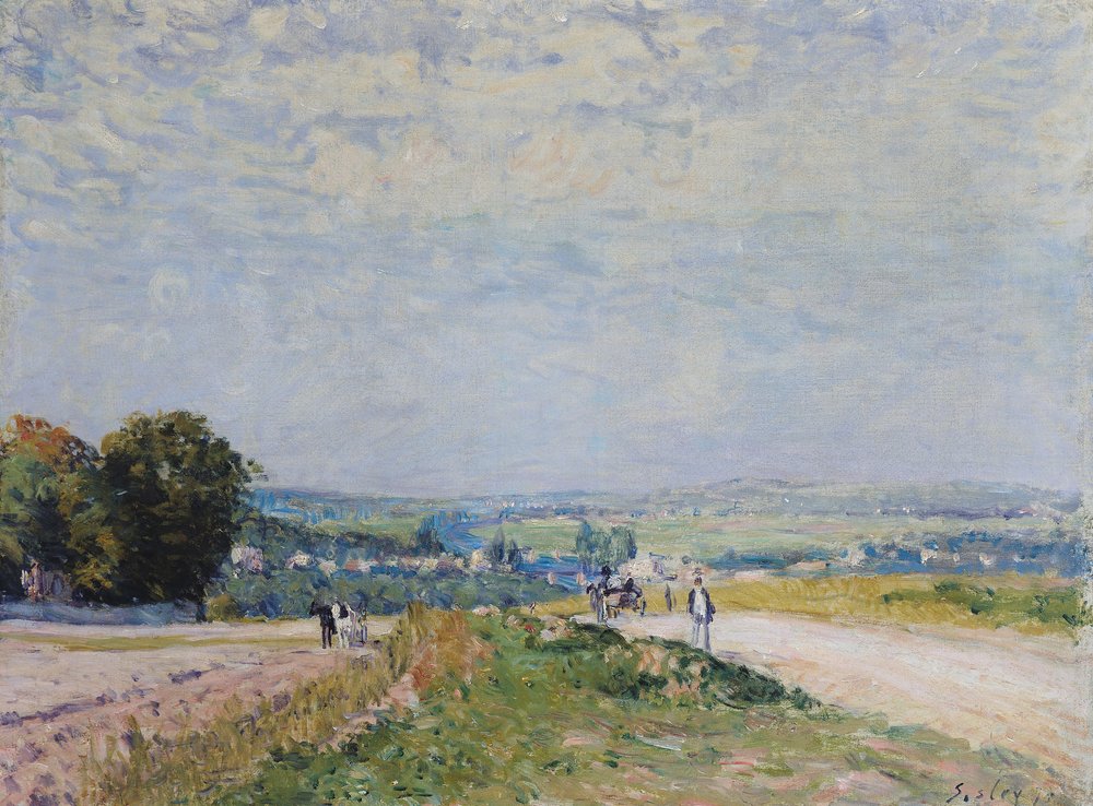 Die Straße nach Montbuisson in Louveciennes, 1875 von Alfred Sisley