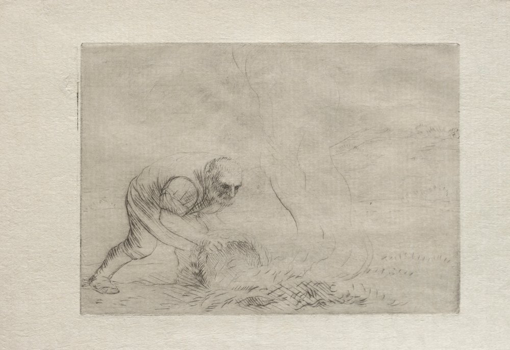 Das Gras verbrennen von Alphonse Legros