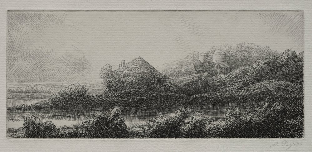 Hütte im Sumpf von Alphonse Legros
