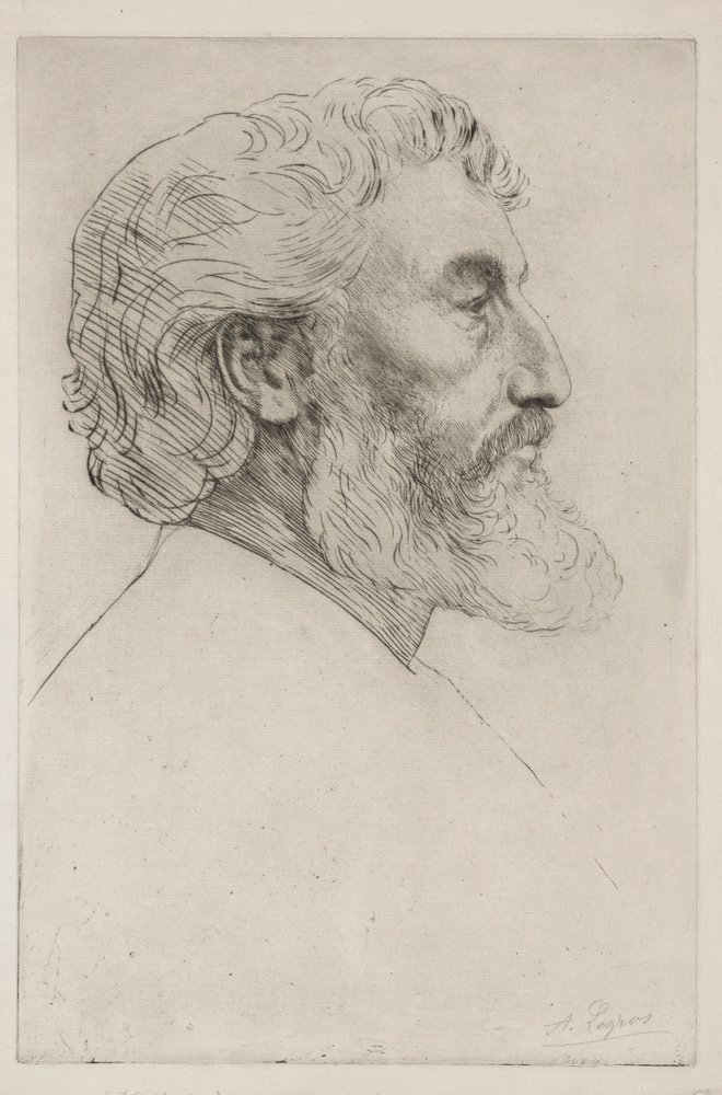 Porträt von Sir Frederick Leighton Erste Platte von Alphonse Legros
