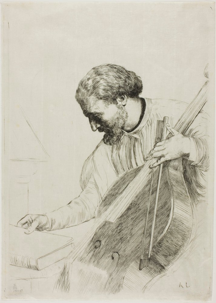 Der Kontrabassspieler von Alphonse Legros