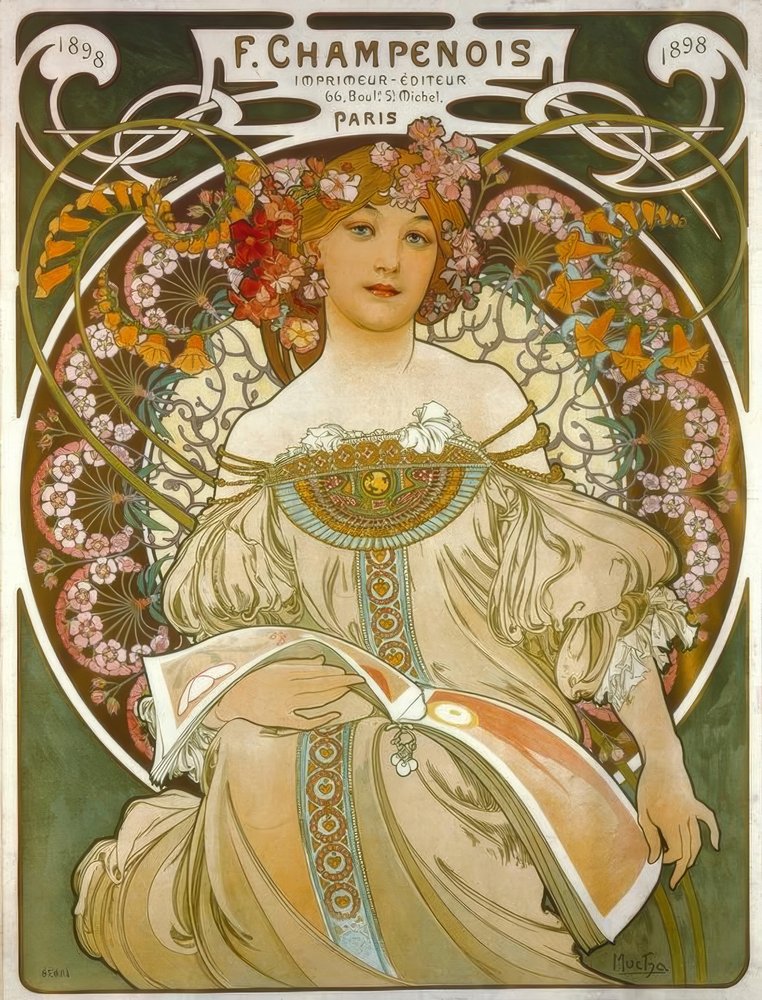 F. Champenois / Drucker - Verleger von Alphonse Mucha