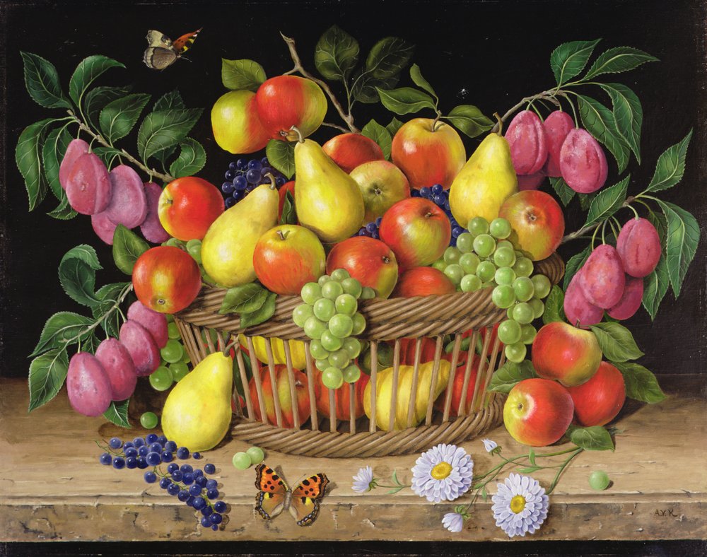 Äpfel, Birnen, Trauben und Pflaumen, 1999 von Amelia Kleiser