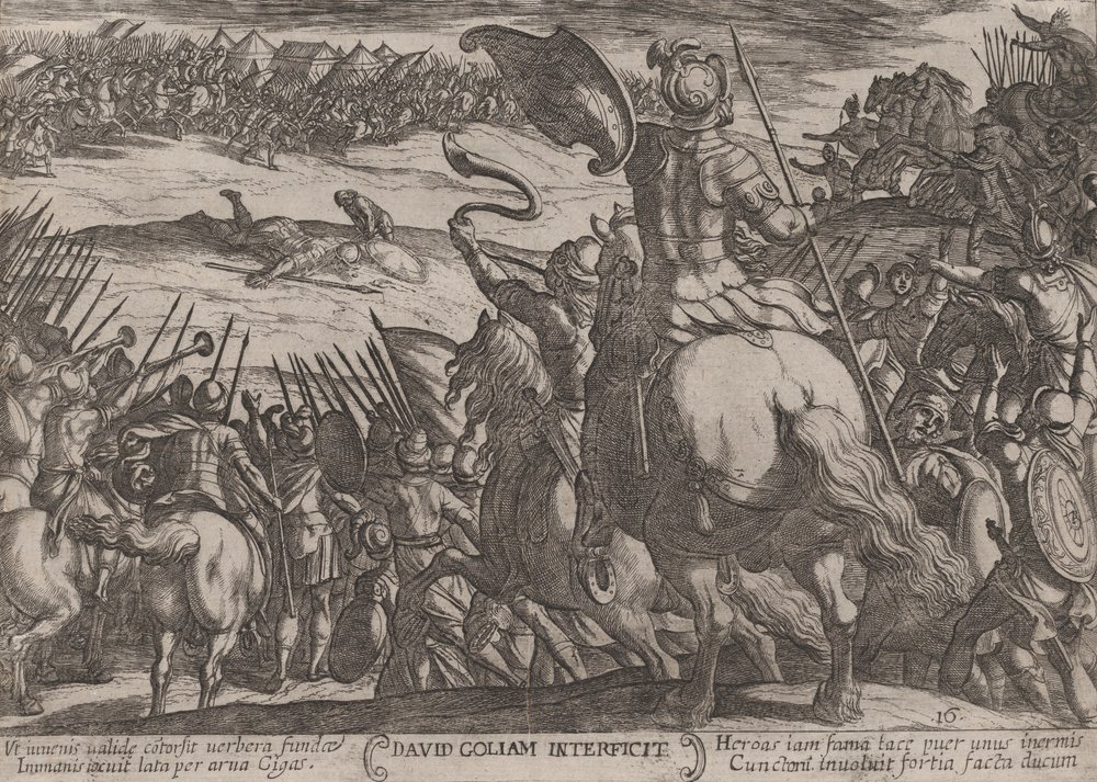 Tafel 16: David tötet Goliath, aus 
