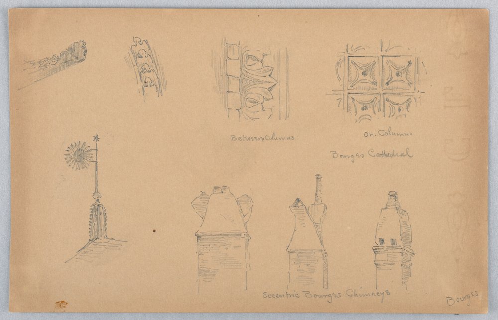 Architektonische Details in Bourges von Arnold William Brunner