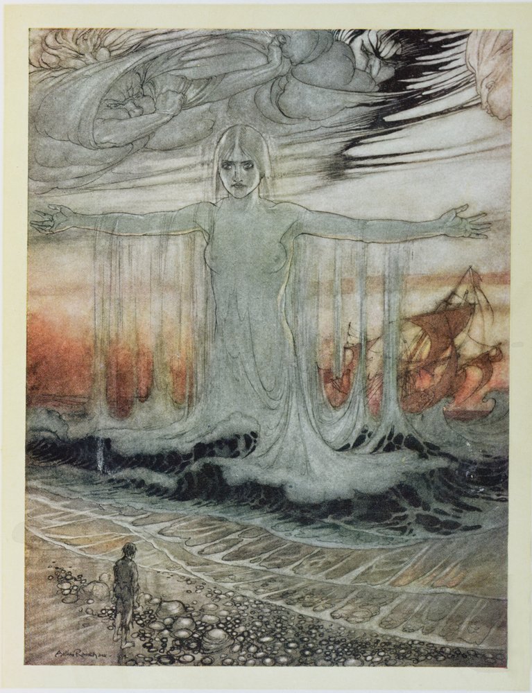 Der Schiffbrüchige und das Meer, Illustration aus 