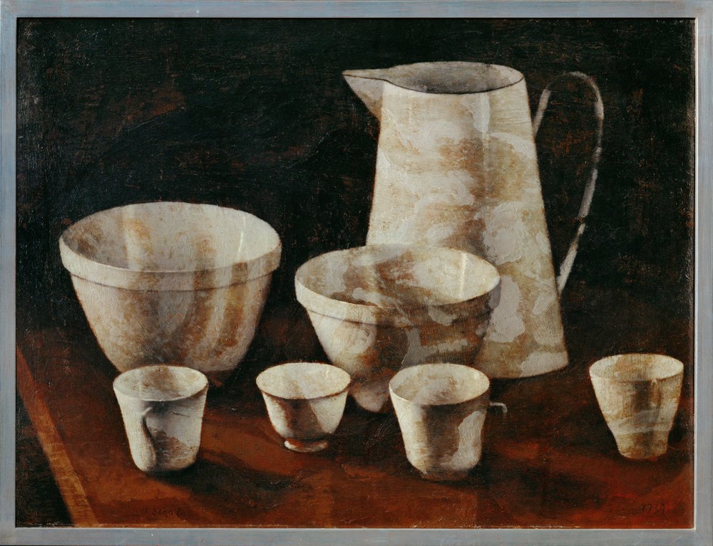 Stilleben mit Kanne und Töpfen von Arthur Segal