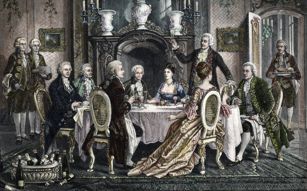 Abendessen im Haus von Emanuel Schikaneder für Wolfgang Amadeus Mozart von August (after) Borckmann