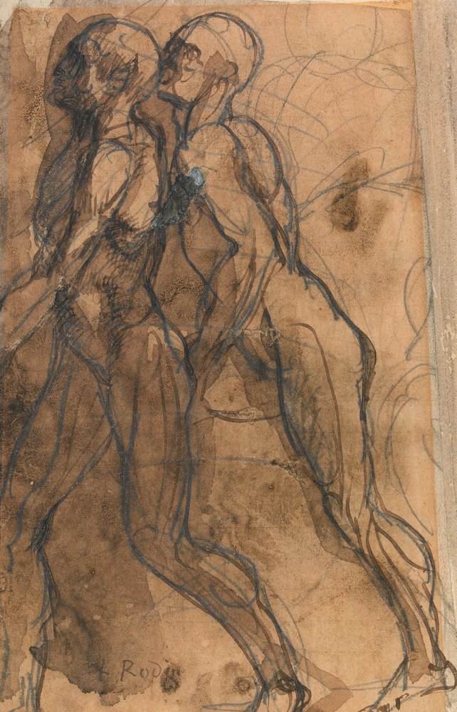 Die Schatten nähern sich Dante und Vergil von Auguste Rodin