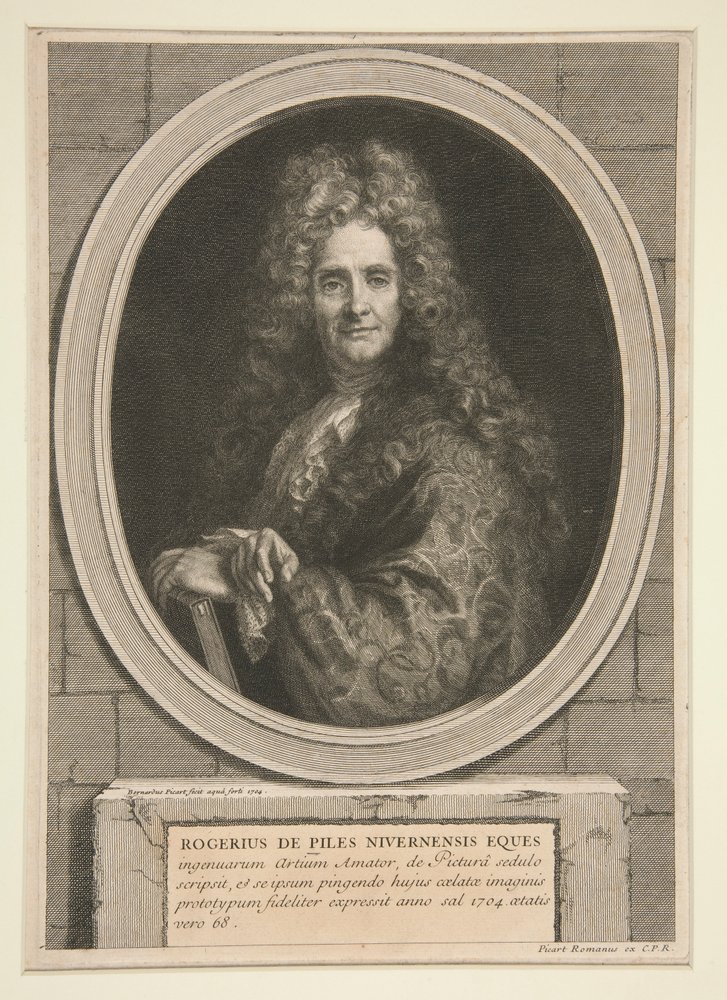Porträt von Roger de Piles von Bernard Picart