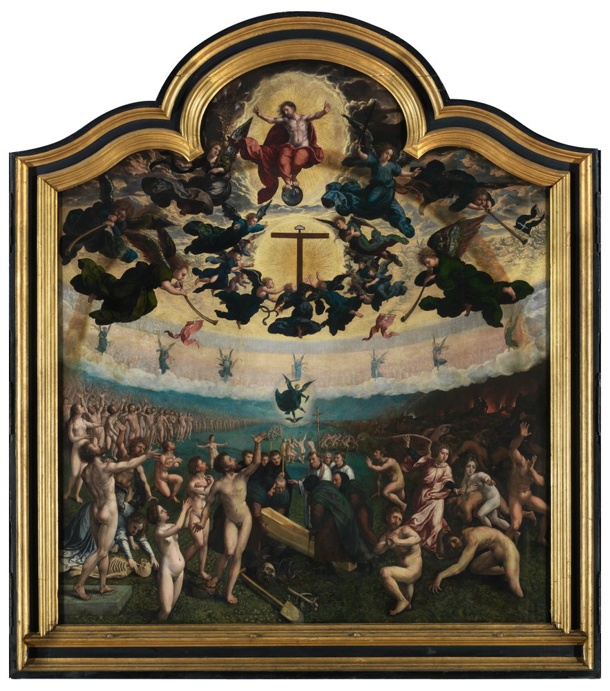 Das Jüngste Gericht und die sieben Werke der Barmherzigkeit, zentrales Panel von Bernard van Orley