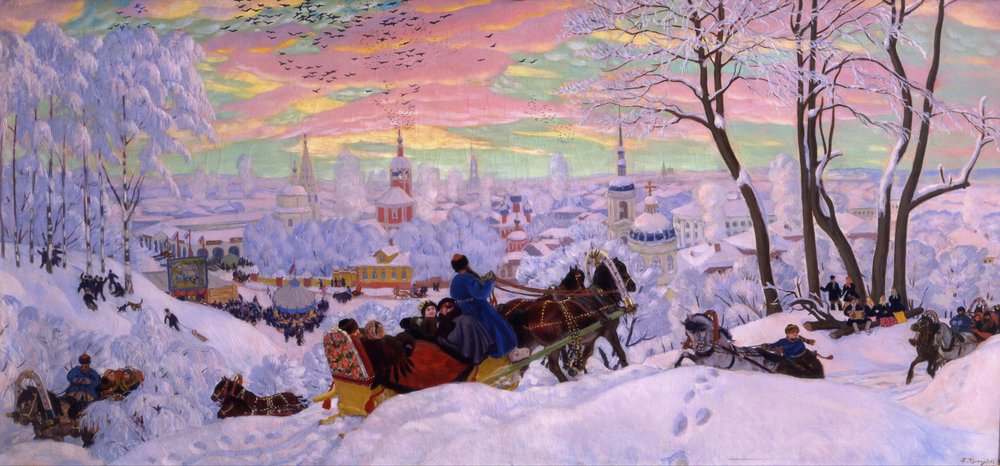 Fastnacht von Boris Mikhailovich Kustodiev