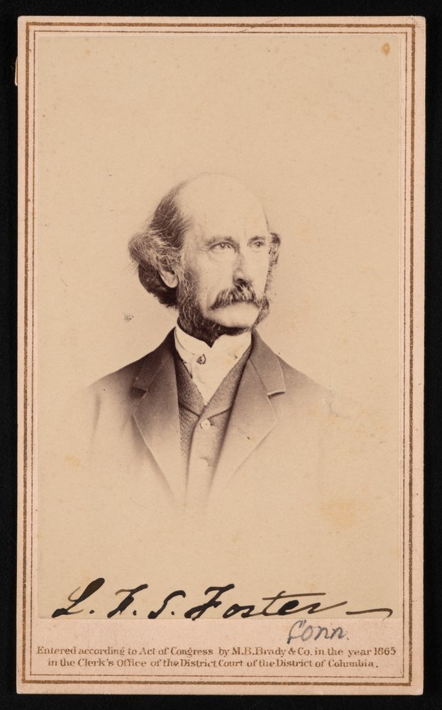 Porträt von LaFayette Sabine Foster 1806-1880, vor 1869 von Brady