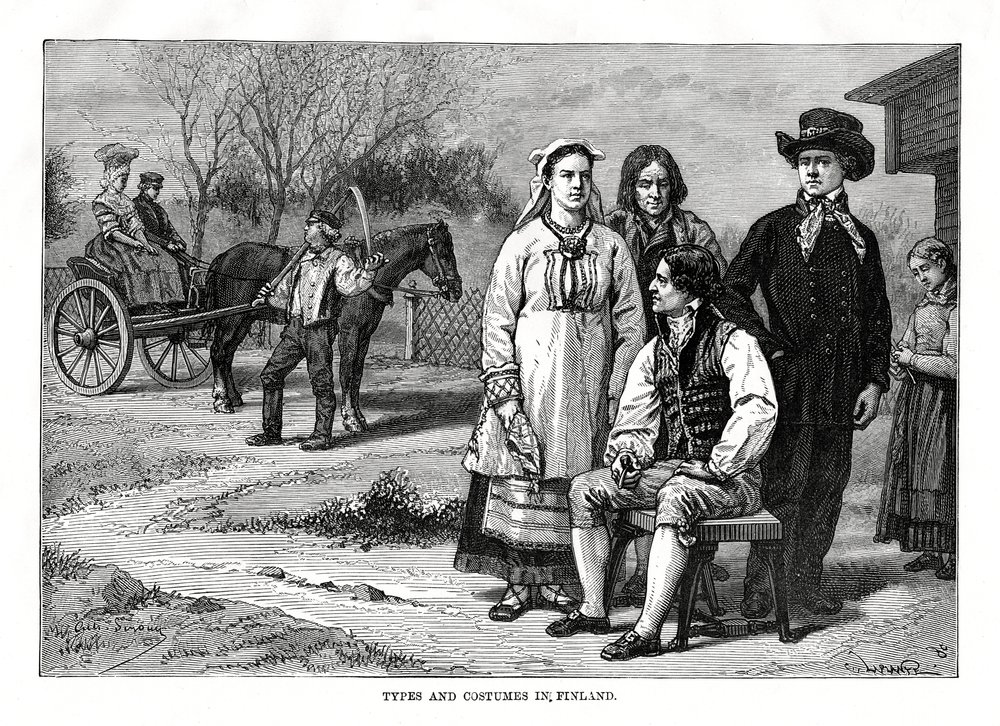 Typen und Kostüme in Finnland, 1879 von C. Laplante