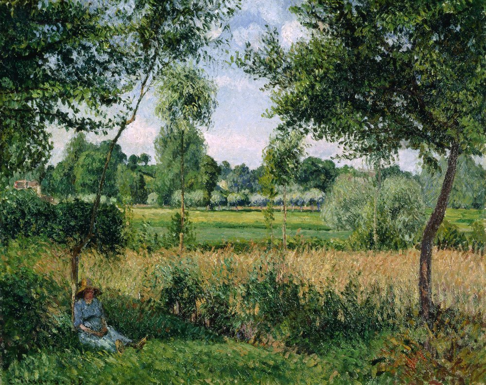 Morgendlicher Sonnenlichteffekt, Éragny, 1899 von Camille Jacob Pissarro
