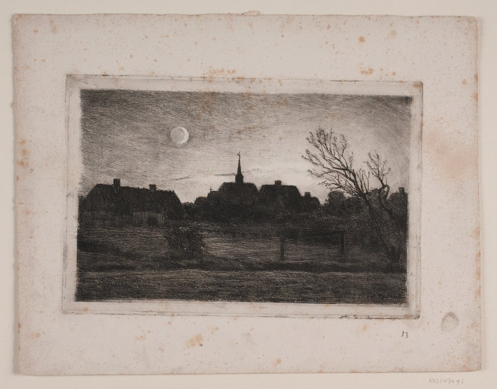 Hornbæk Kirche, Sommerabend von Carl Locher