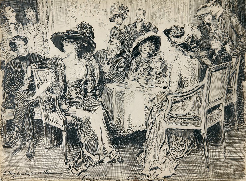 Ihre Haltung, ihre Unbewusstheit, die gewinnende Einfachheit ihrer Art wurden überall bemerkt von Charles Dana Gibson