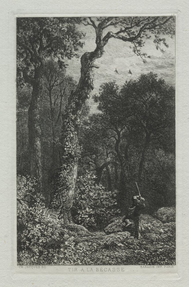 Die Jagd auf die Waldschnepfe von Charles Emile Jacque
