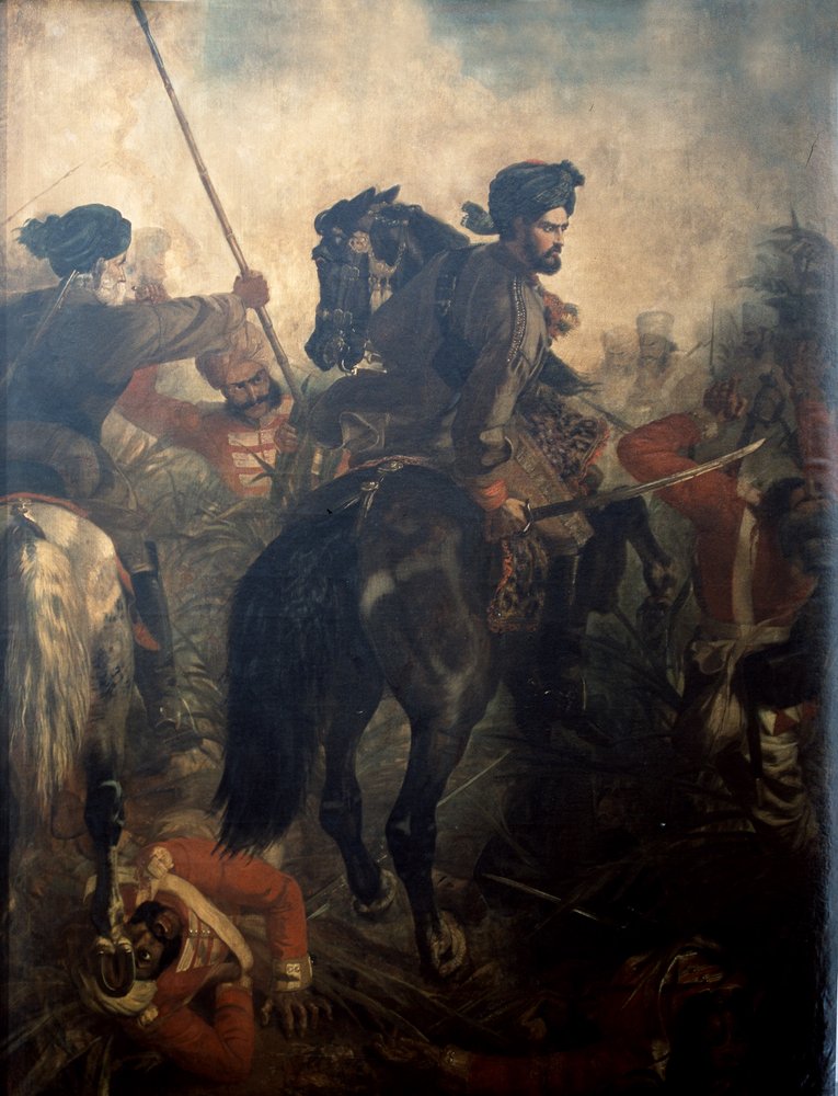 Kapitän Dighton MacNaghten Probyn in der Schlacht von Agra am 10. Oktober 1857 von Chevalier Louis-William Desanges