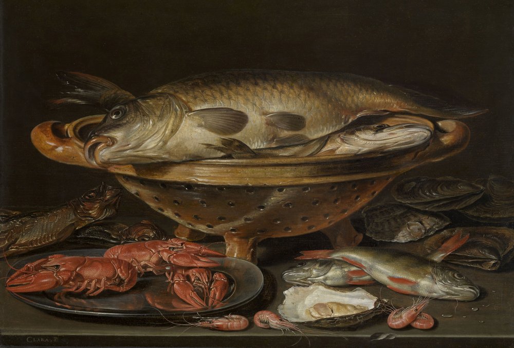 Stillleben mit Fisch, ca. 1612-1621 von Charlotte Evans