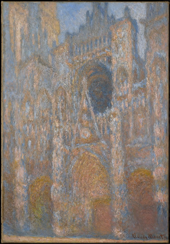 Die Kathedrale von Rouen, die Fassade im Sonnenlicht von Claude Monet