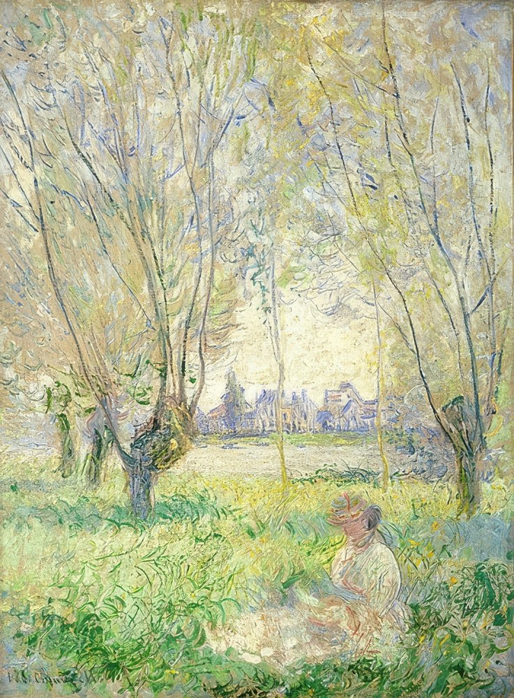 Sitzende Frau unter Weiden. 1880 von Claude Monet