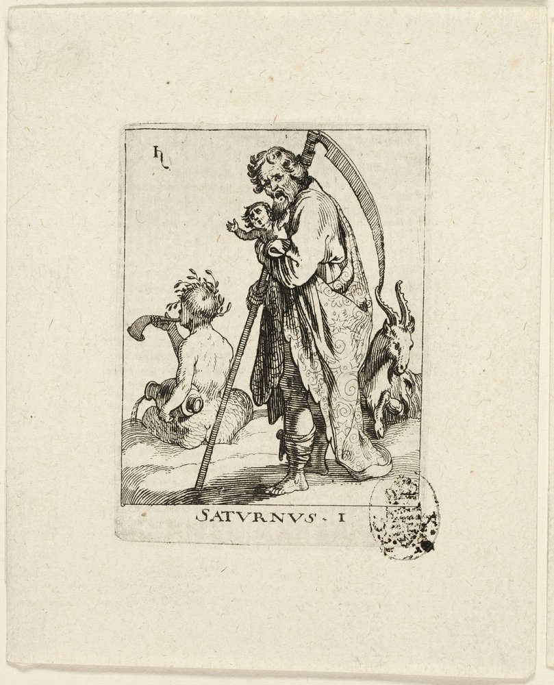 Saturnus, Platte eins aus Der VII Planeten von Conrad Meyer