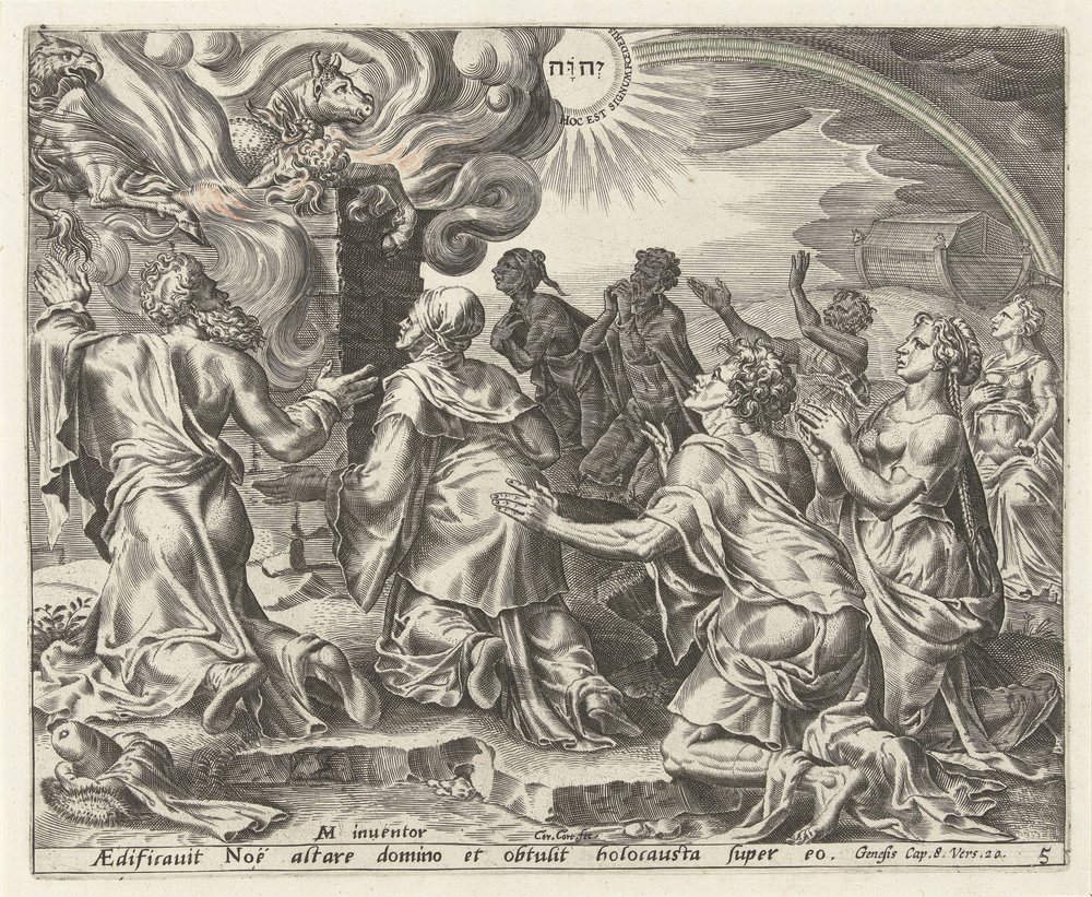Das Opfer von Noah von Cornelis Cort