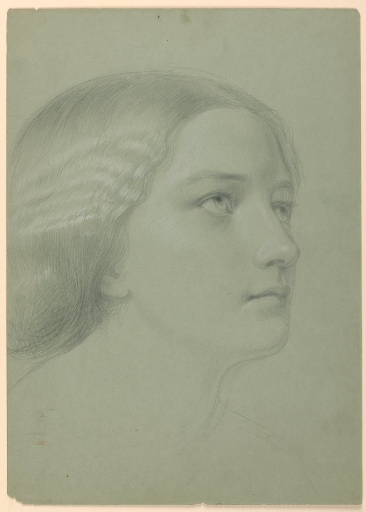 Studie eines Frauenkopfes für 'Eine Magdalena' von Daniel Huntington
