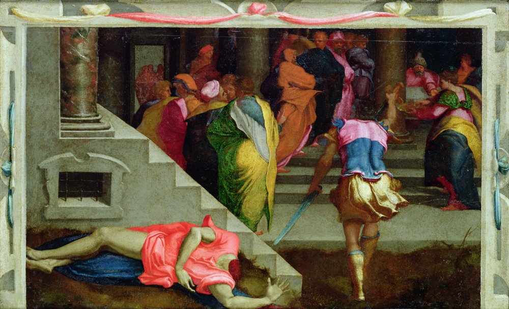 Martyrium des heiligen Johannes des Täufers, um 1530-40 von Daniele da Volterra
