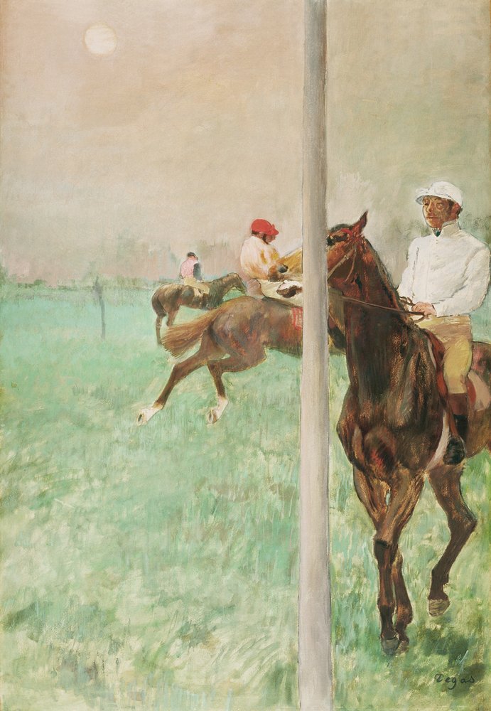 Jockeys vor dem Rennen, ca. 1878-79 von Edgar Degas
