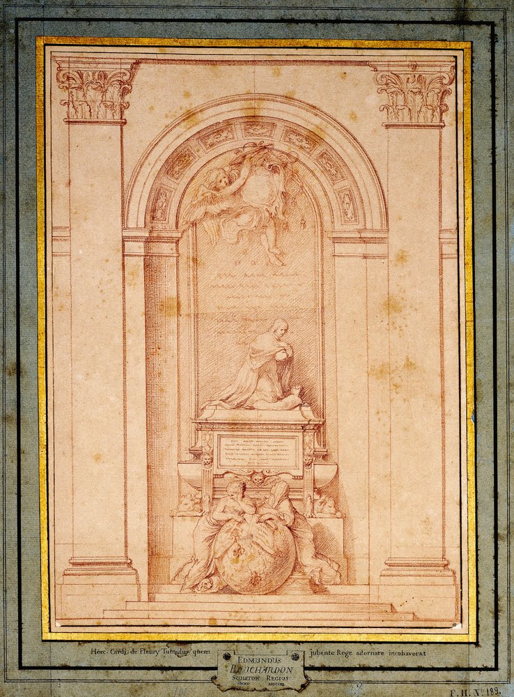 Eine Studie für das Grabdenkmal des Kardinals de Fleury von Edmé Bouchardon