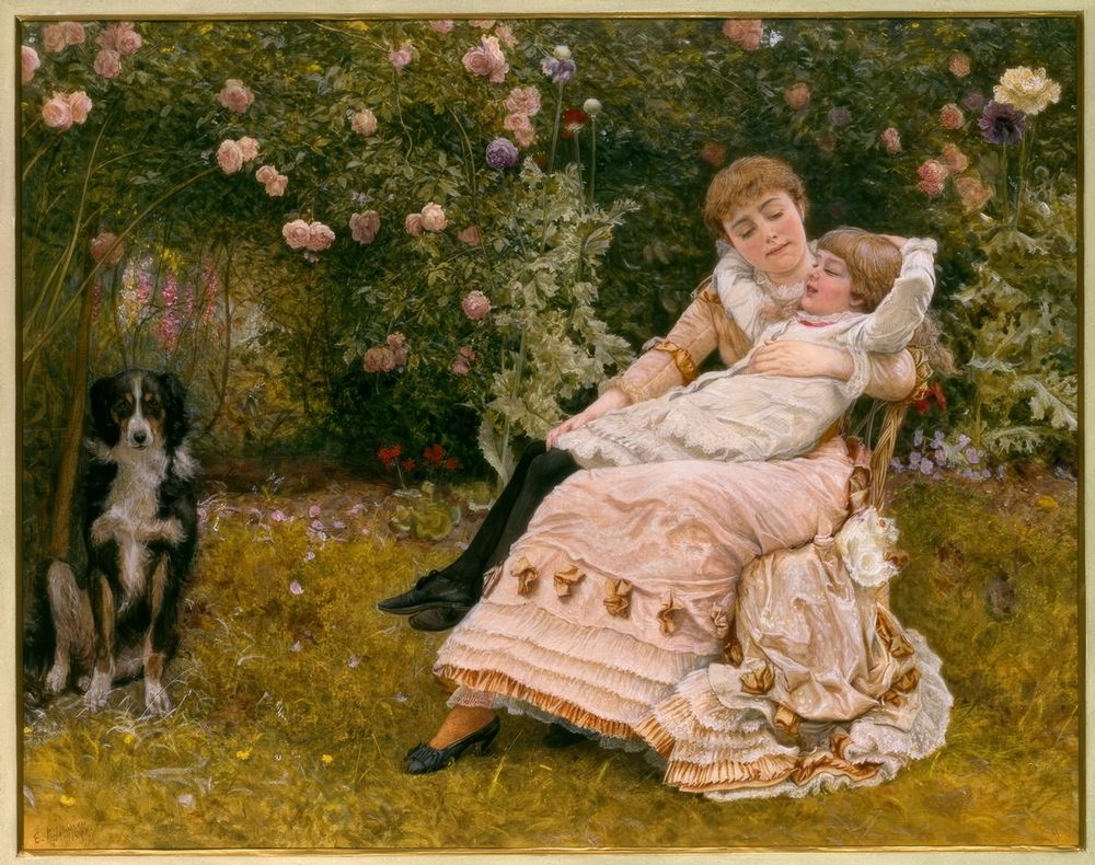 E.K.Johnson, Glücklich wie der Tag lang ist / Aquarell, 1881 von Edward Killingworth Johnson
