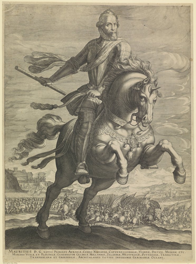 Reiterporträt von Moritz, Prinz von Oranien von Egbert van Panderen