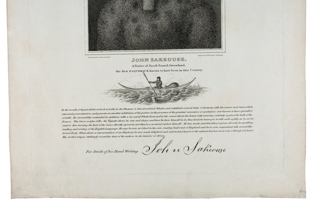 John Sakeouse, ein Eingeborener von Jacob Sound, Grönland, der erste ...