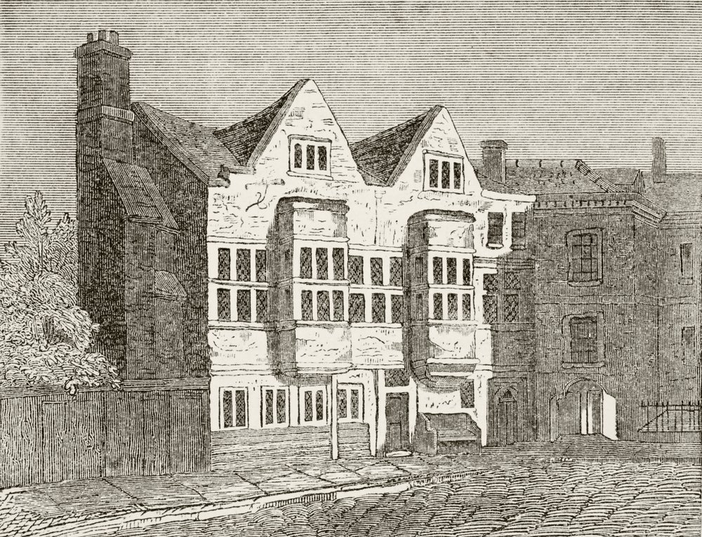 Der Gerichtshof des Sternkammer, Westminster, aus 
