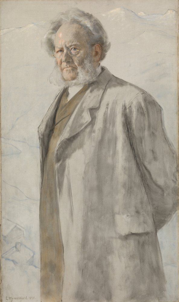Porträt von Henrik Ibsen 1828-1906, 1895 von Erik Theodor Werenskiold