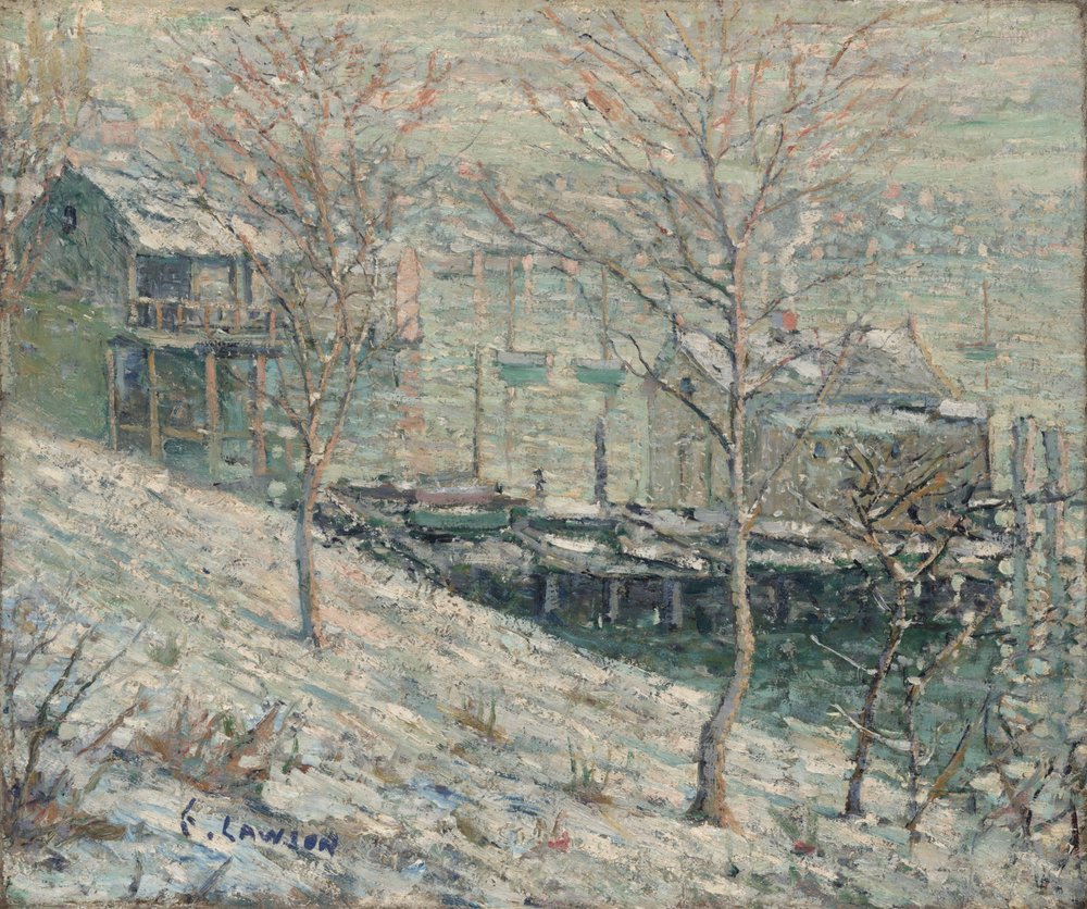 Harlem River Winterlandschaft, ca. 1910 von Ernest Lawson
