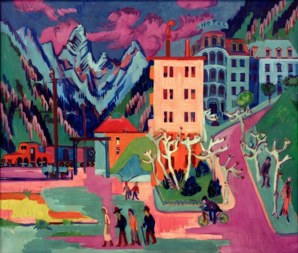 Bahnhof Davos von Ernst Ludwig Kirchner