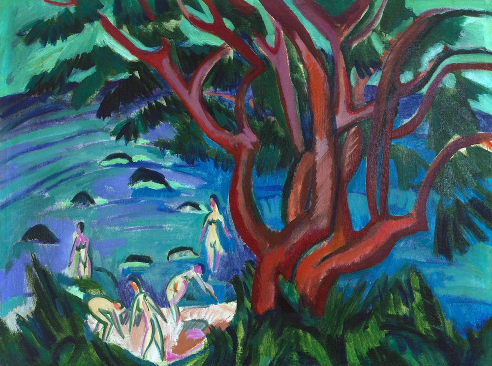 Roter Baum am Strand, 1913 von Ernst Ludwig Kirchner