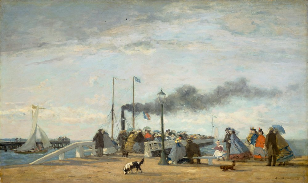 Landungssteg und Kai in Trouville, 1863 von Eugene Louis Boudin