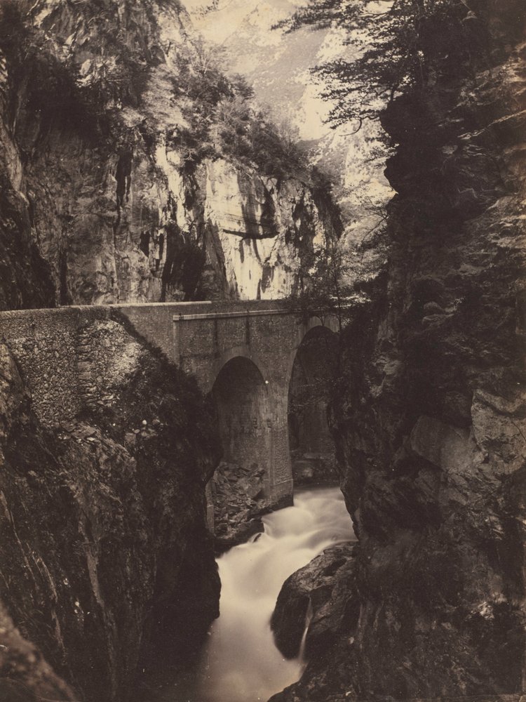 Straße nach Eaux-Chaudes, Pyrenäen recto, ca. 1855 von Farnham Maxwell Lyte